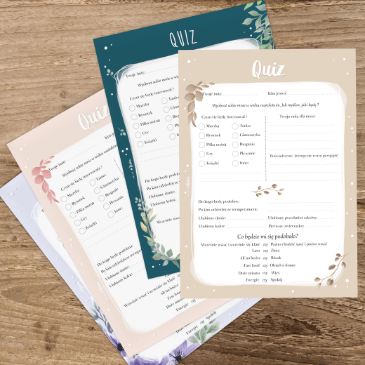 Quiz o przyszłości | Atrakcja na uroczystości