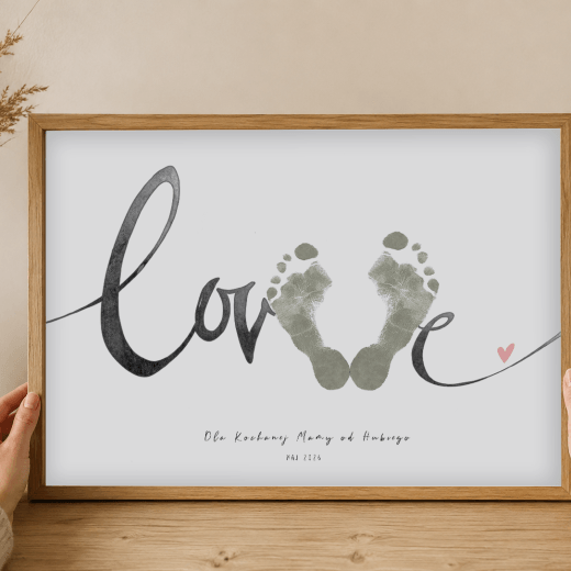 Plakat do odcisków stóp | Love